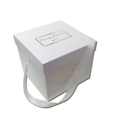 Papieren bloem geschenkdoos